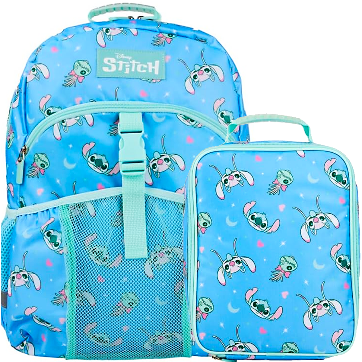 Disney's Stitch 2-Piece 16" Premium Youth Backpack & Lunch Kit Set For Girls