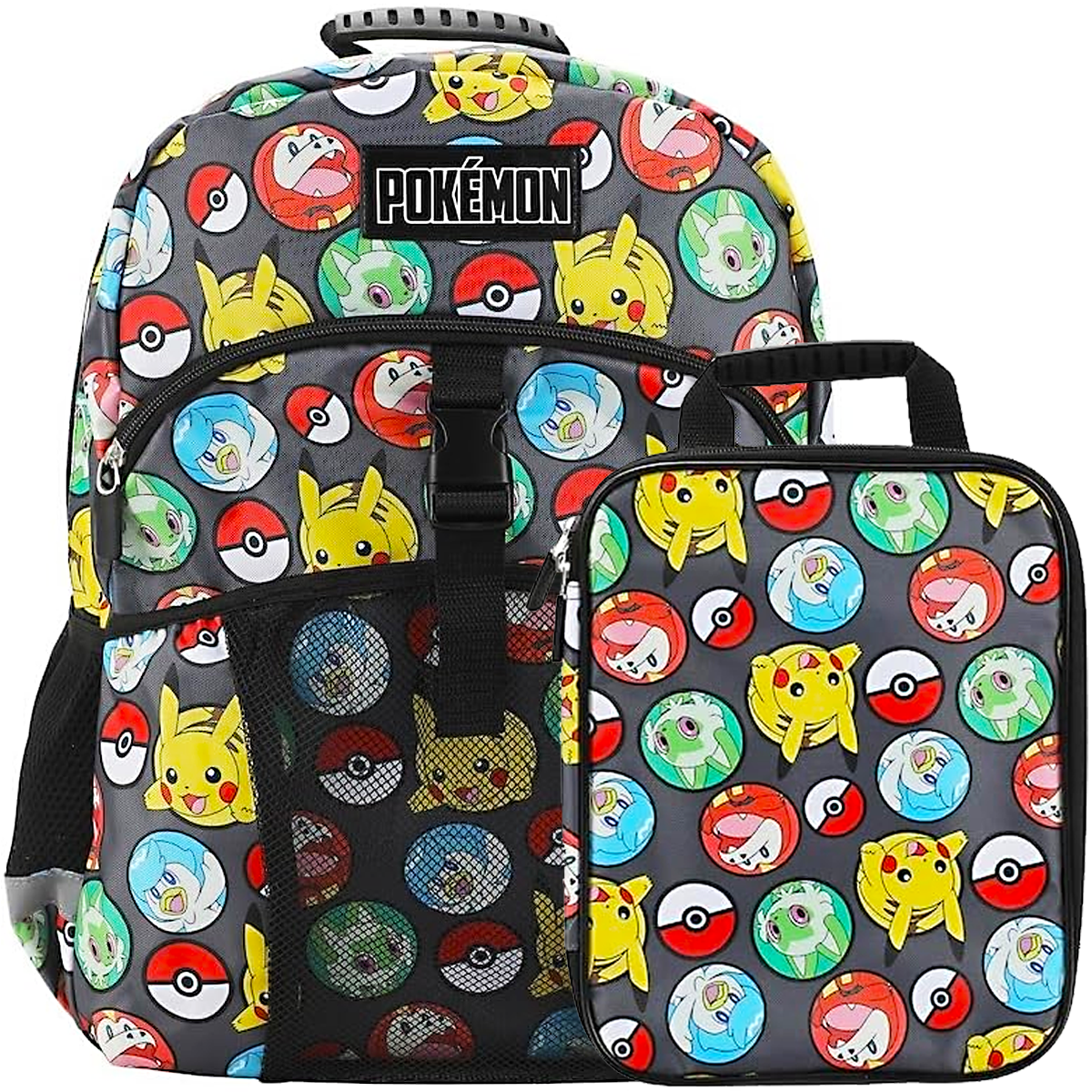 Pokemon All-Over Print 2-Piece 16" Premium Backpack & Utility Case Set For School And Travel for boys
