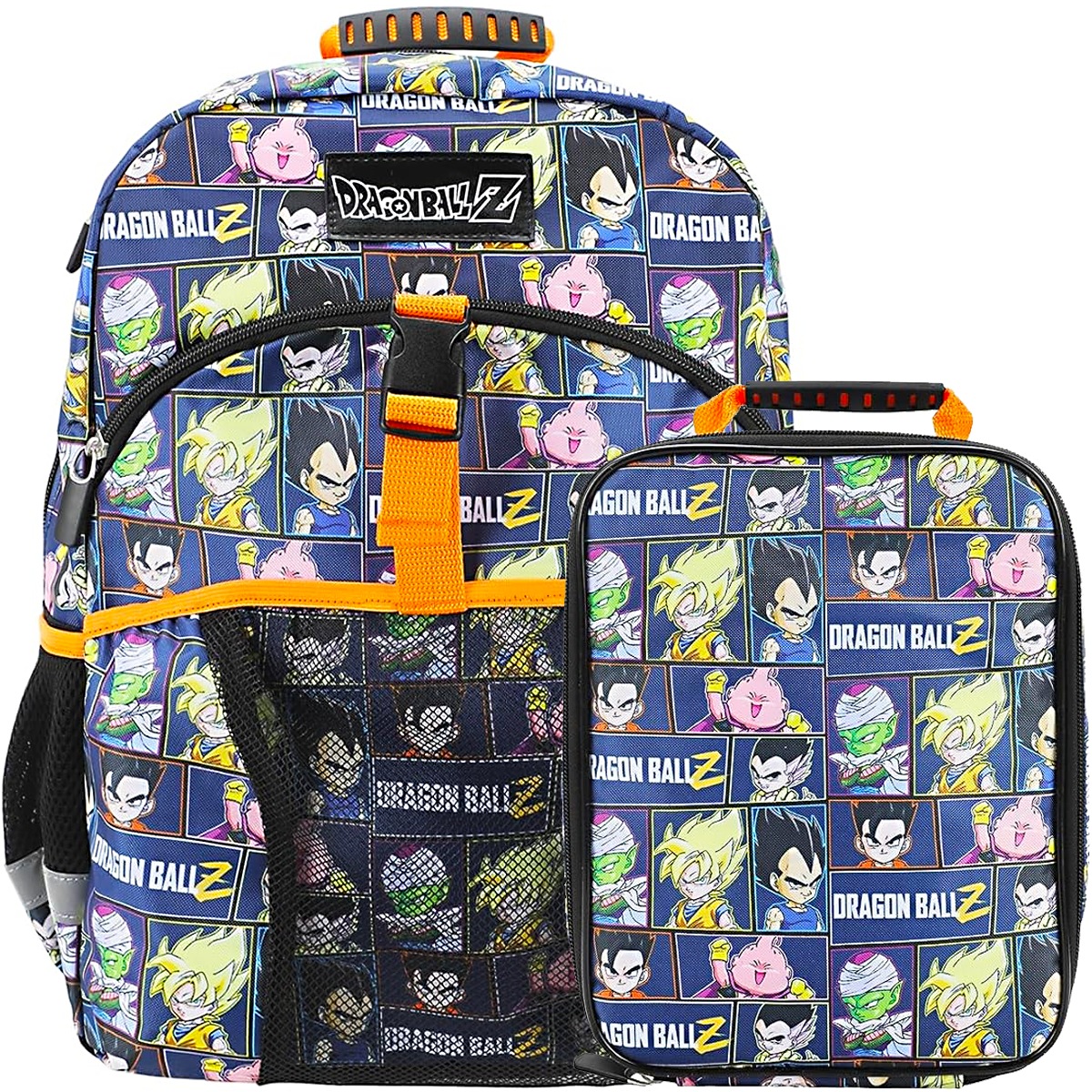 Dragon Ball Z Super Saiyan 2-Piece 16" Premium Backpack & Lunch Kit Set