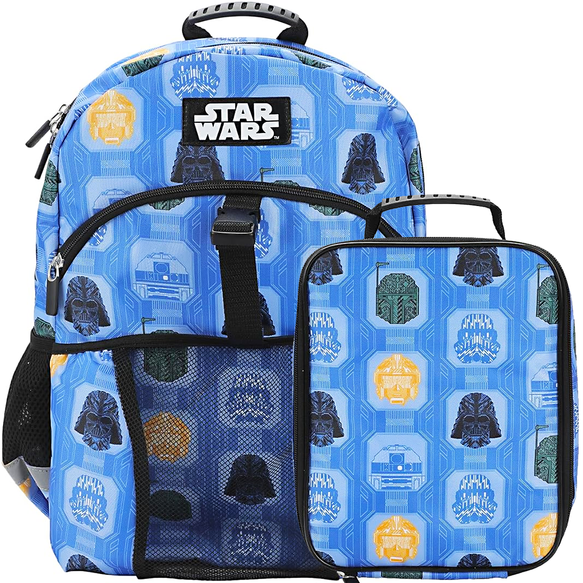 Star Wars The Dark Side 2-Piece 16" Premium Backpack & Lunch Kit Set For School And Travel