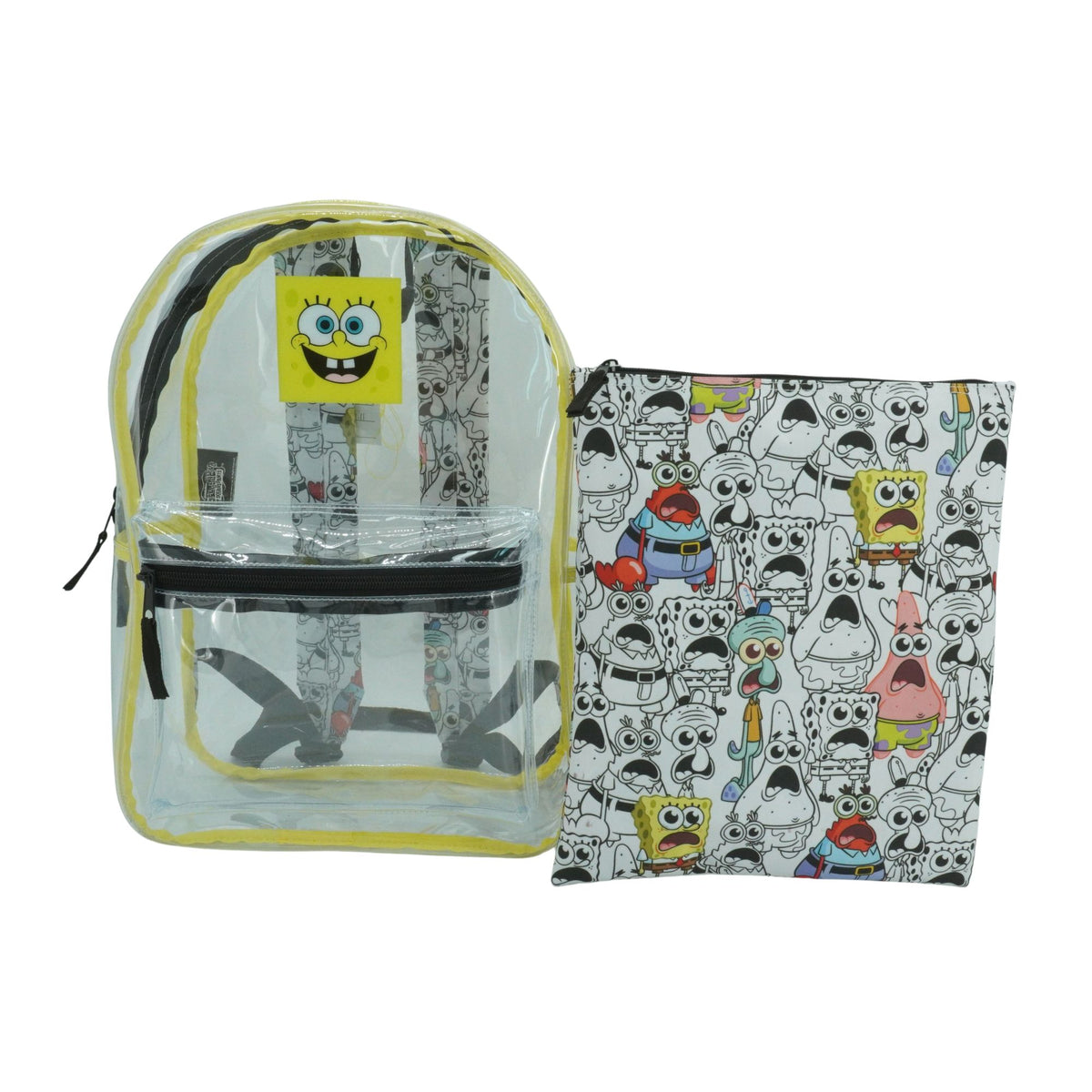Spongebob Squarepants Character Art Adult 16.5" Clear Backpack