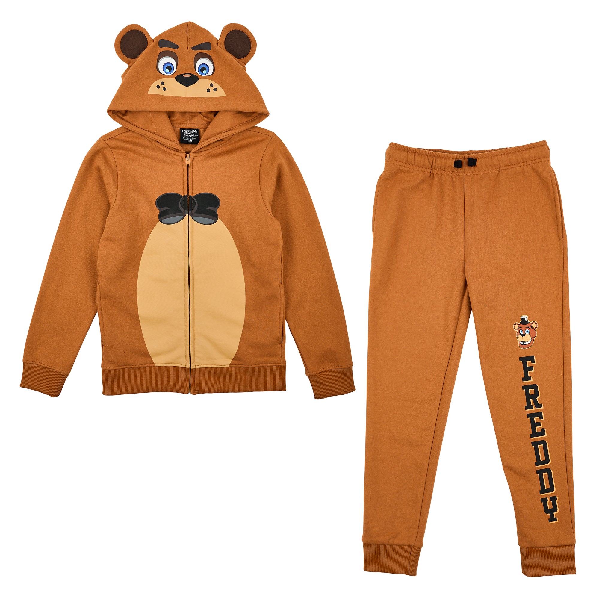 Five Nights At Freddy’s Freddy Fazbear Boy’s 2-Pack Cosplay Zip Front Hoodie & Joggers Set