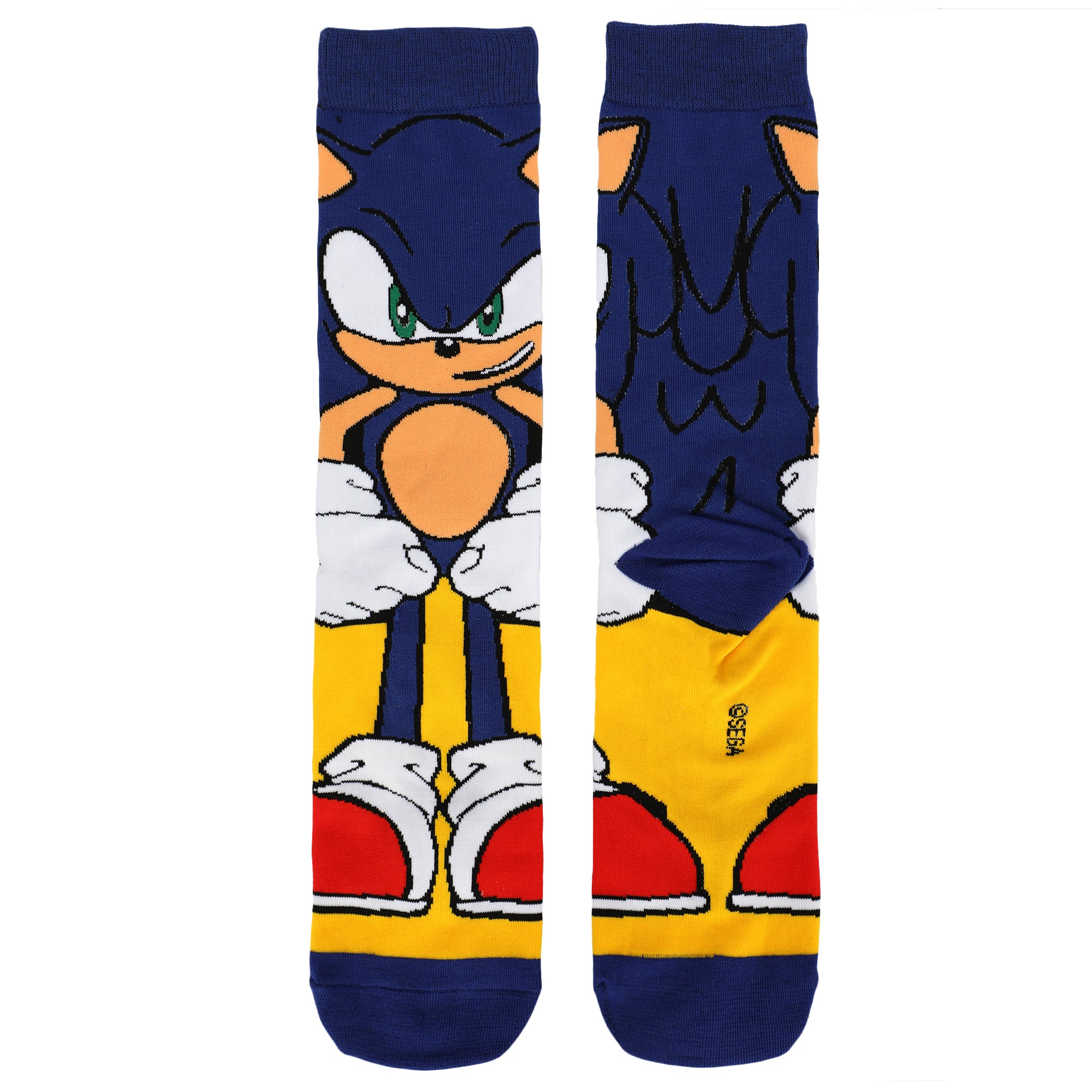 Sonic the Hedgehog Casual 360 Character Crew Socks for Men