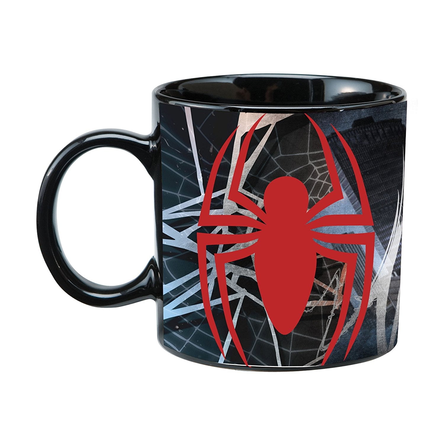 Vandor Marvel Spider-Man 20 Oz Ceramic Heat Reactive Color Changing Mug