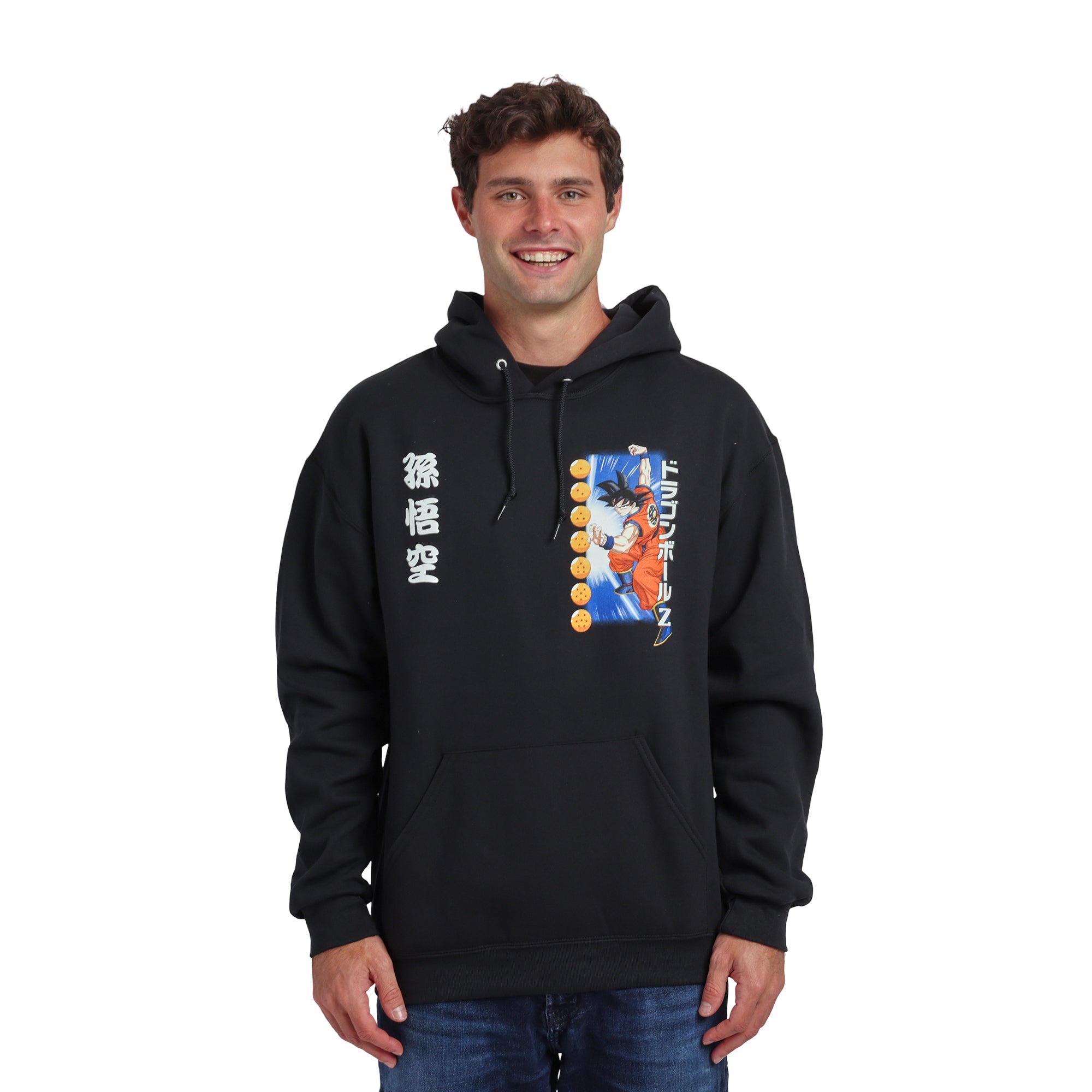 Dragon Ball Z Favorite Characters Adult Black Double Sided Hoodie