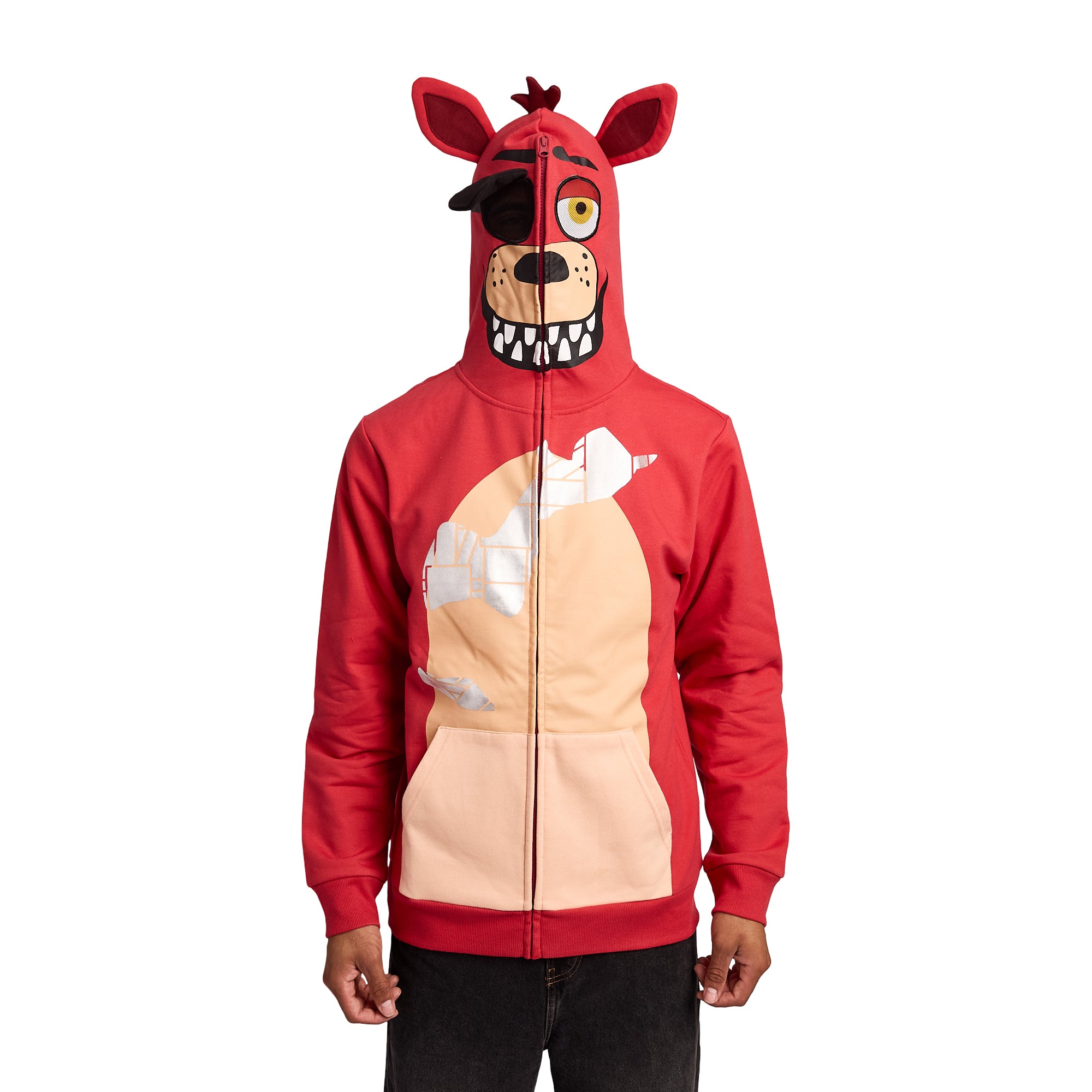 Five Nights at Freddy's Foxy Character Men's Full-Zip Cosplay Hoodie