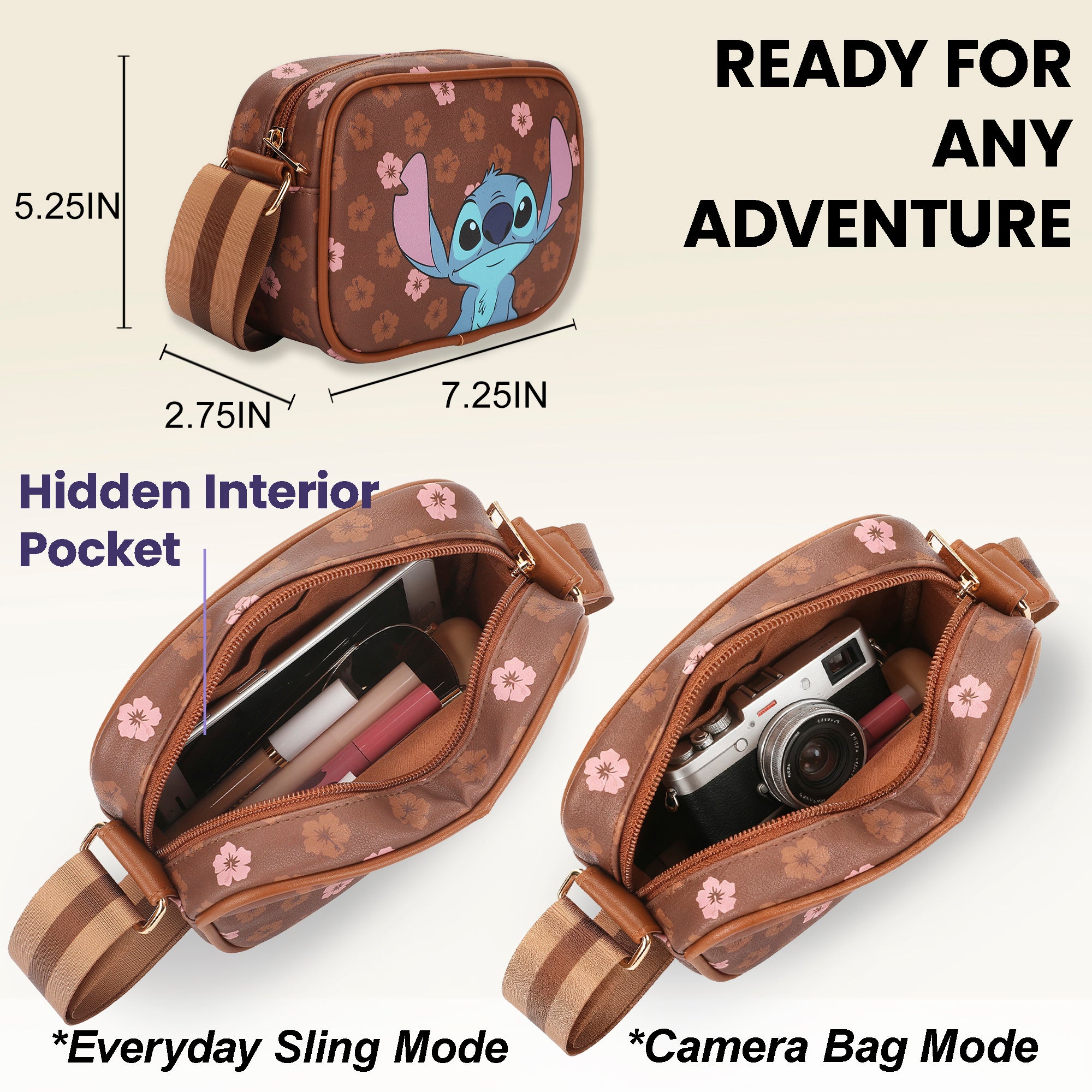 Disney's Stitch Crossbody Women's Bag With Adjustable Strap