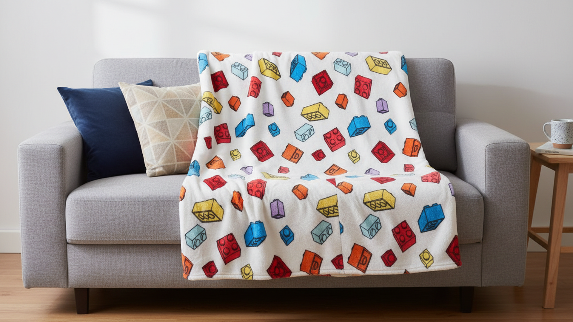 Official Lego Fleece Blanket | Toy Building Block Design Super Soft Warm Throw | Perfect For Toddler Bedrooms Camping & Sleepovers | Size 40x59"