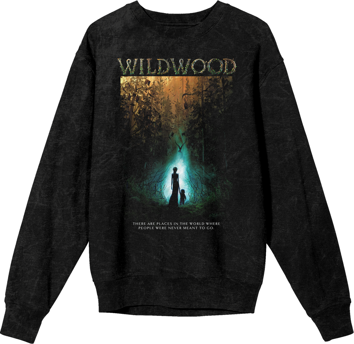 Wildwood Key Poster Art Sweatshirt Black Mineral Wash