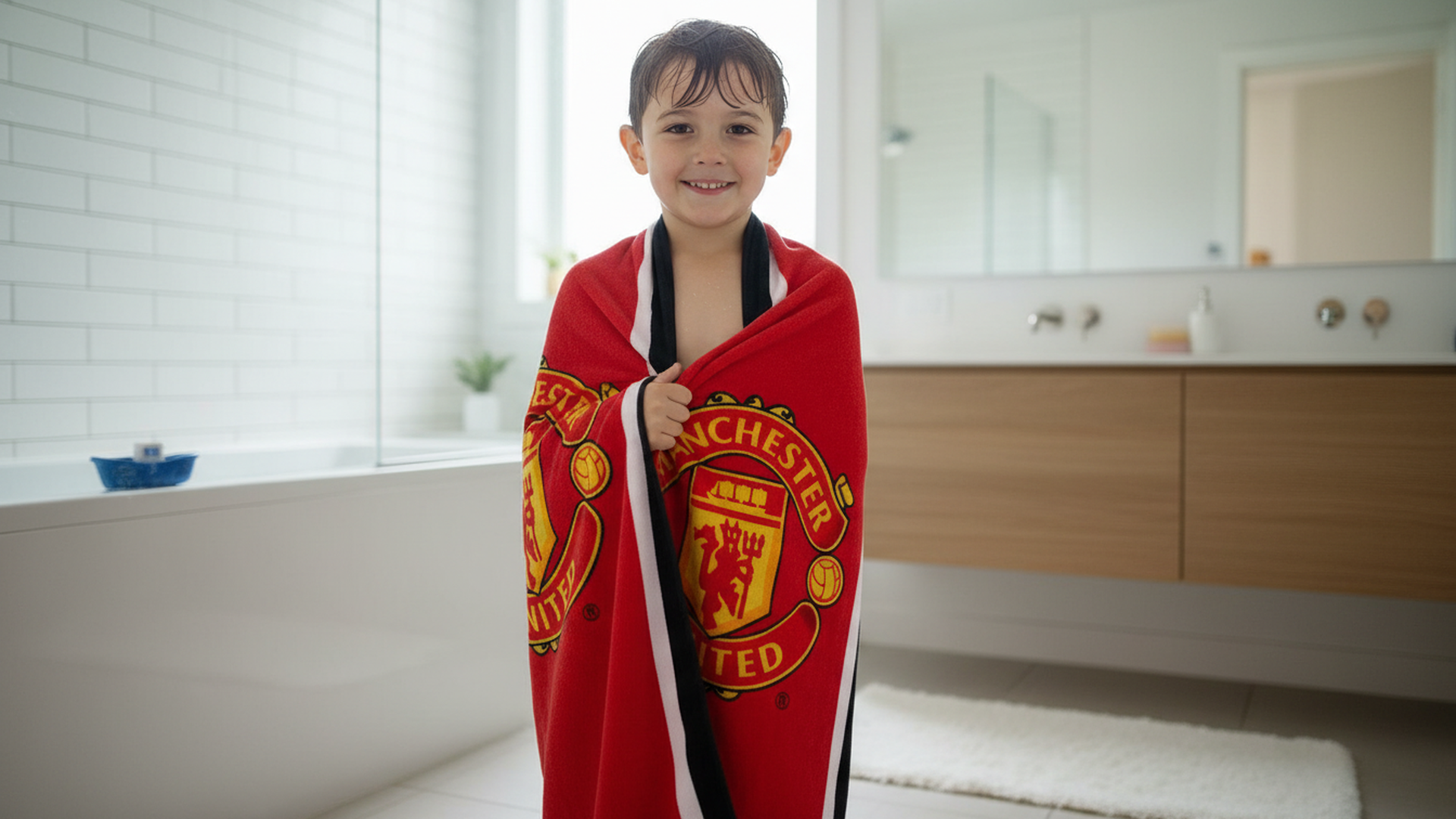 Manchester United FC Official Soccer Club Design Towel (30 x 60 Inches)