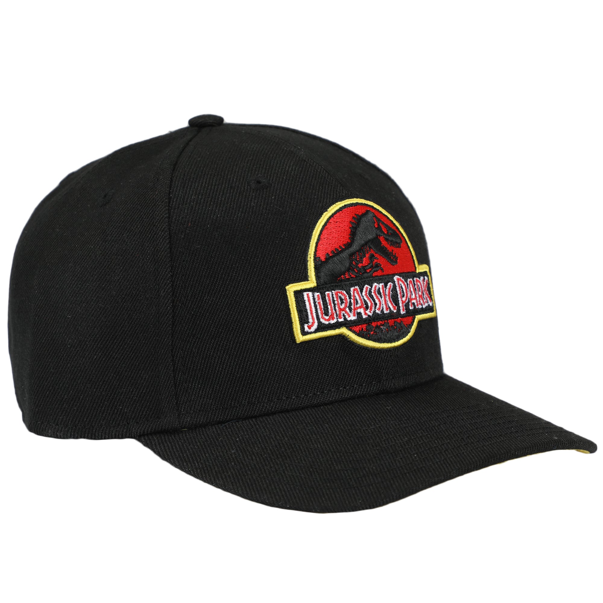 Jurassic Park Embroidered Snap Back Black Dad Hat for Men