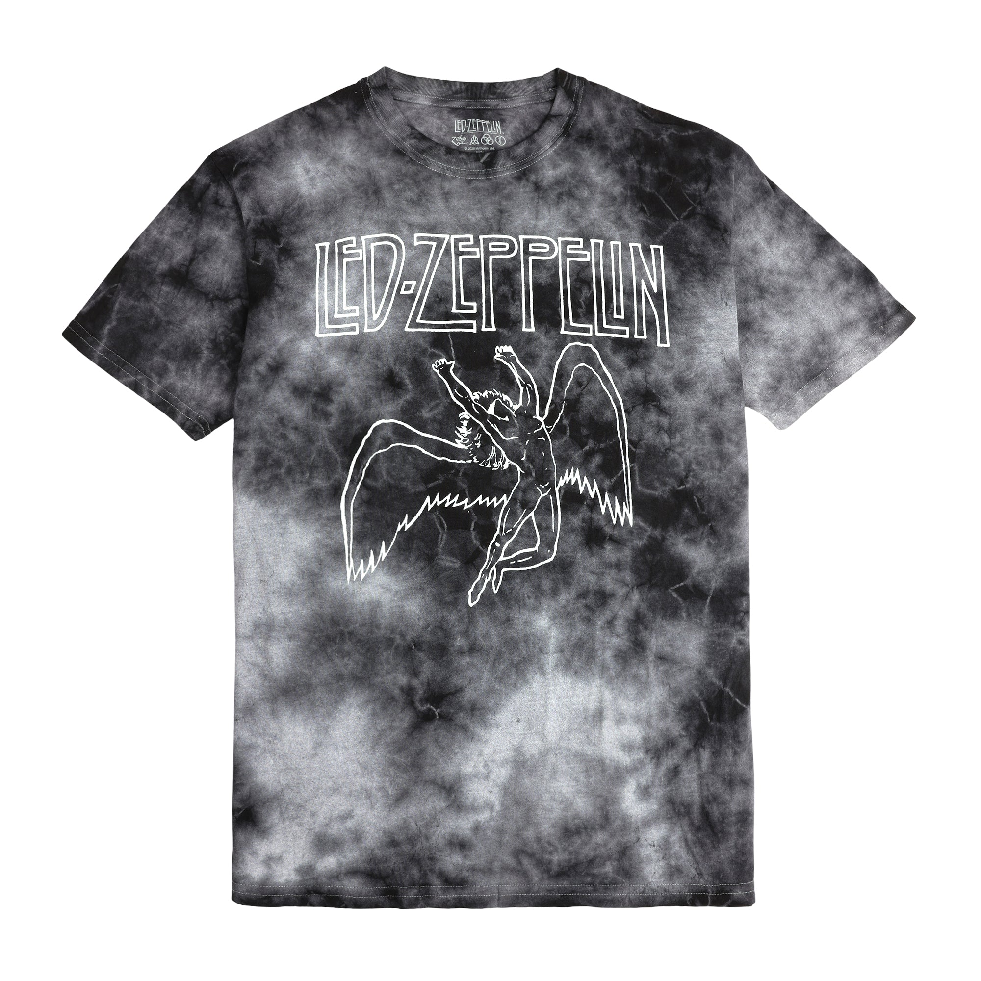 Led Zeppelin Adult Black Cloud Wash Short Sleeve Tee