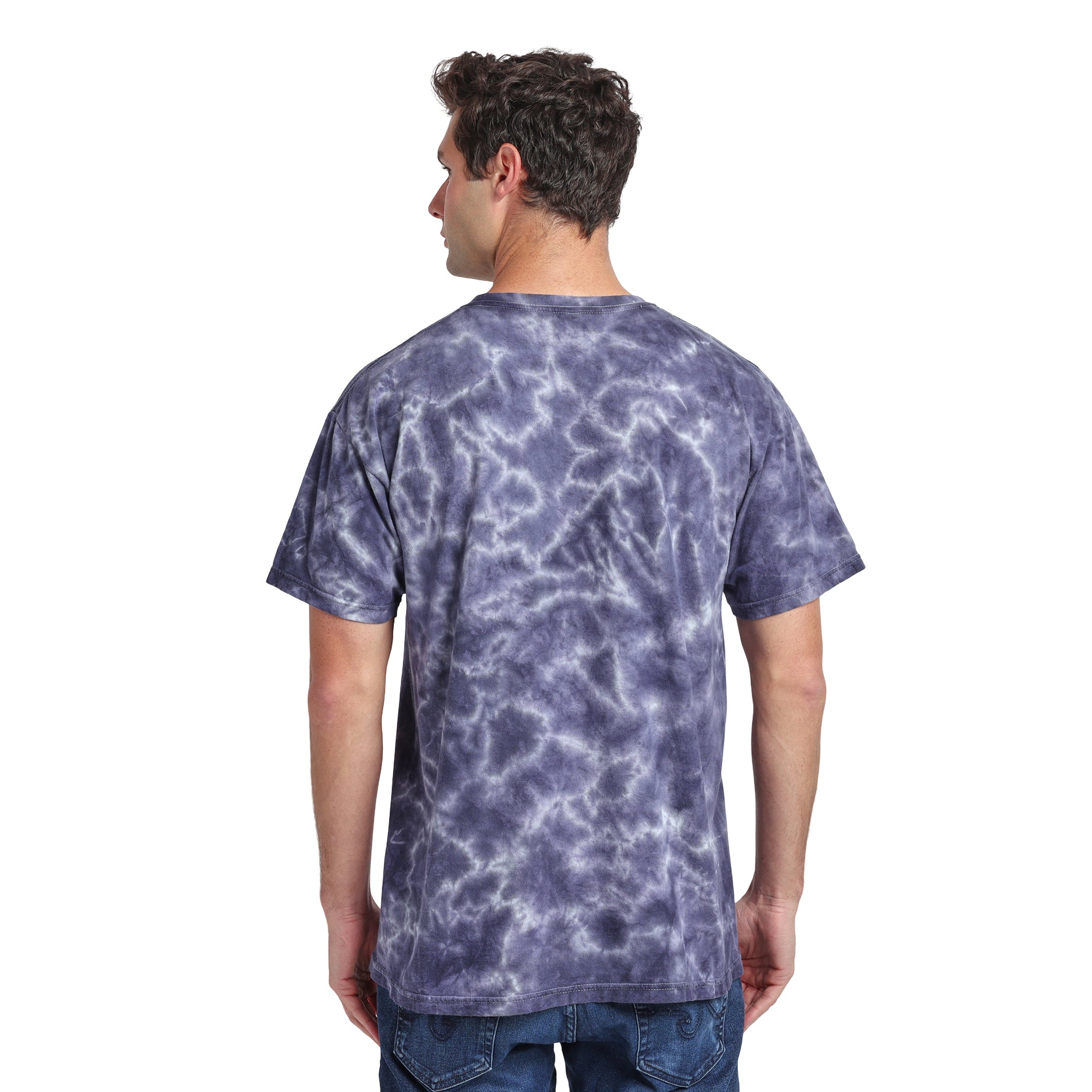 Sonic The Hedgehog Sonic Knuckles & Shadow Men's Dark Blue Mineral Wash Crew Neck Short Sleeve T-shirt