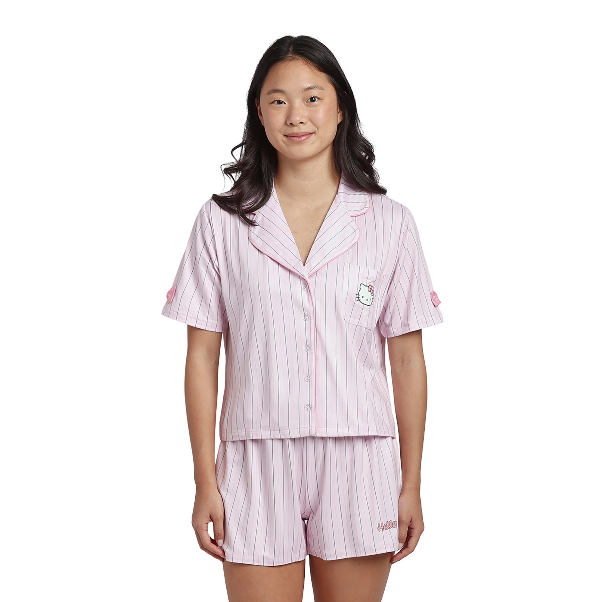 Hello Kitty Character Face Women's 2-Pack Shirt & Shorts Pajama Set