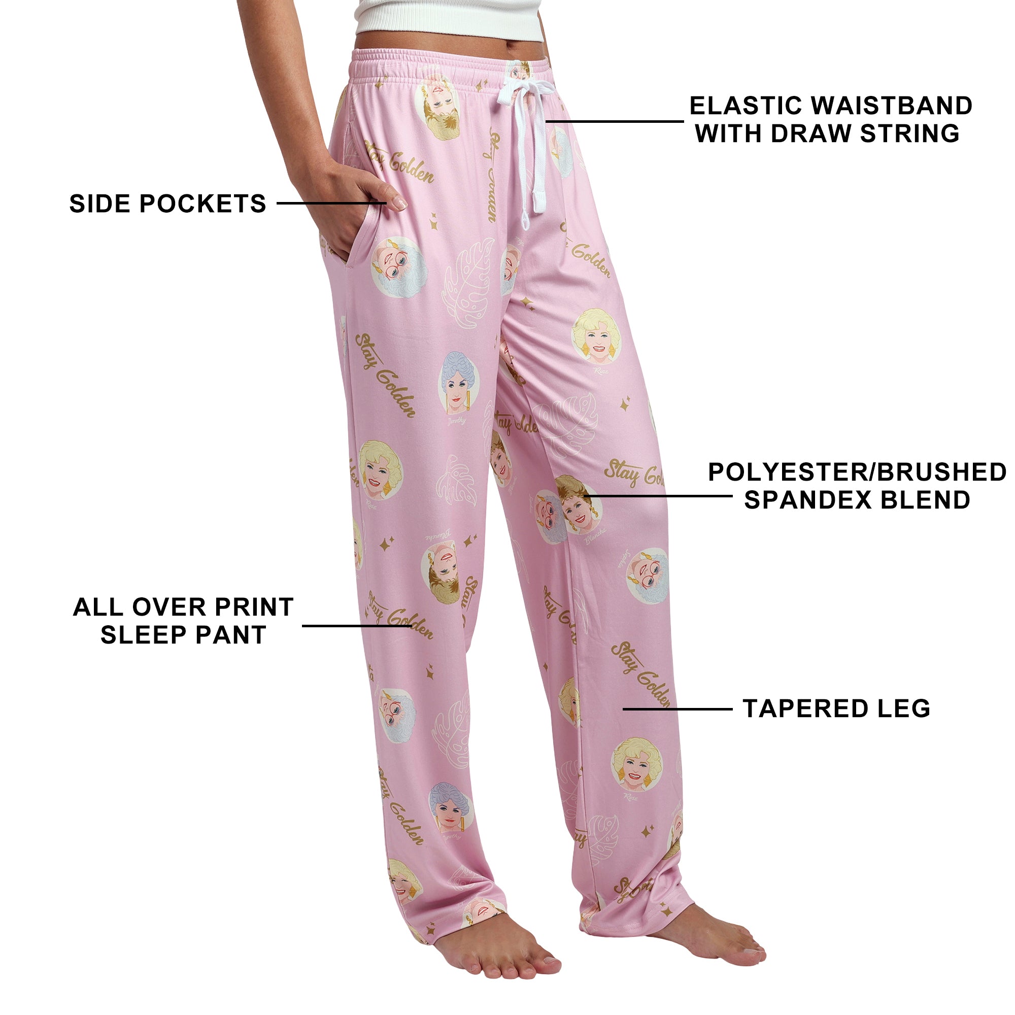 Golden Girls All-Over Print Women's Sleep Pajama Pants