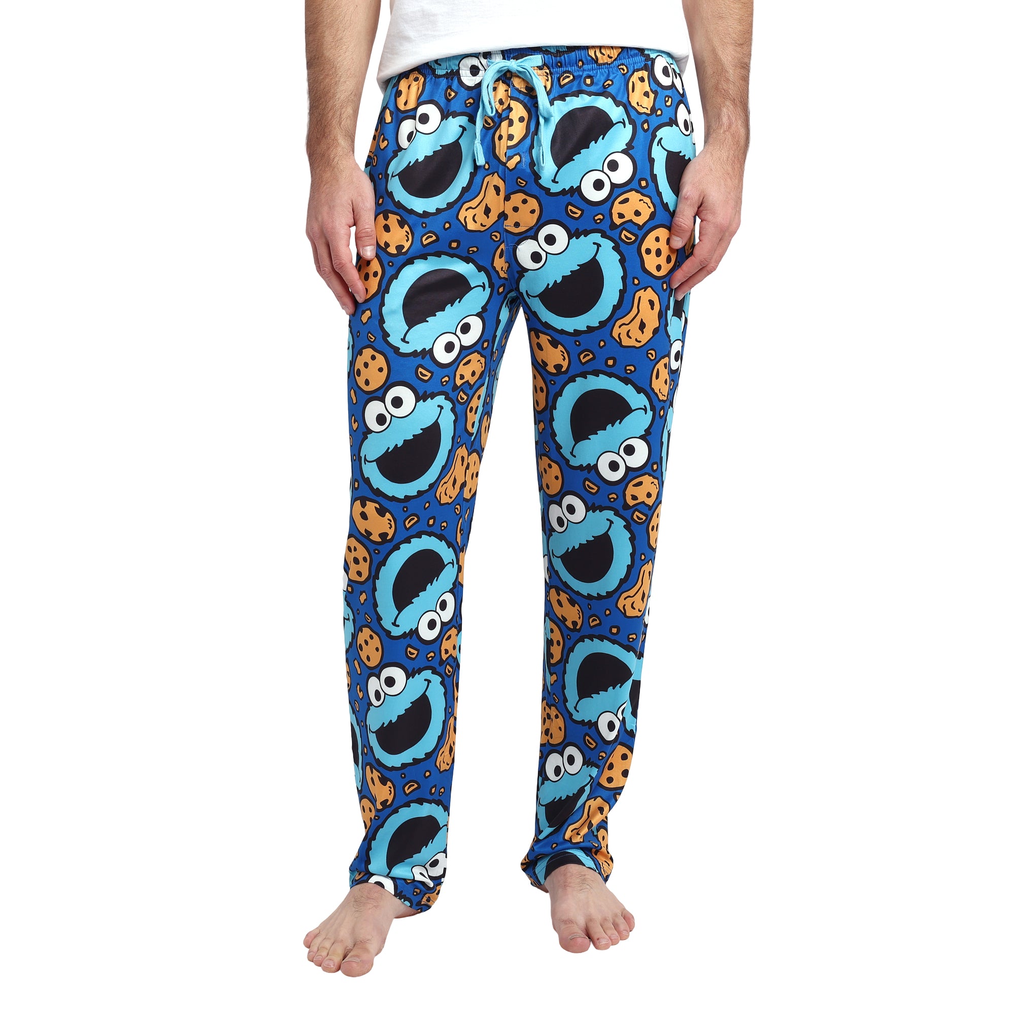 Sesame Street Cookie Monster AOP Mens Sleep Pajama Pants