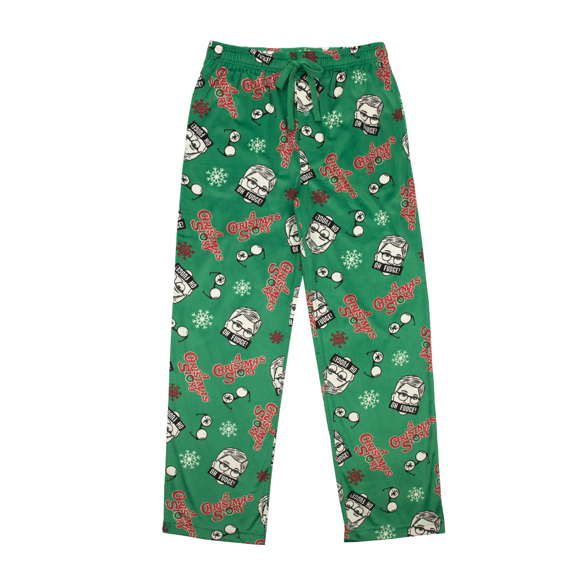 Men's Adult A Christmas Story Green Holiday Sleep Pants - Cozy Christmas Sleepwear