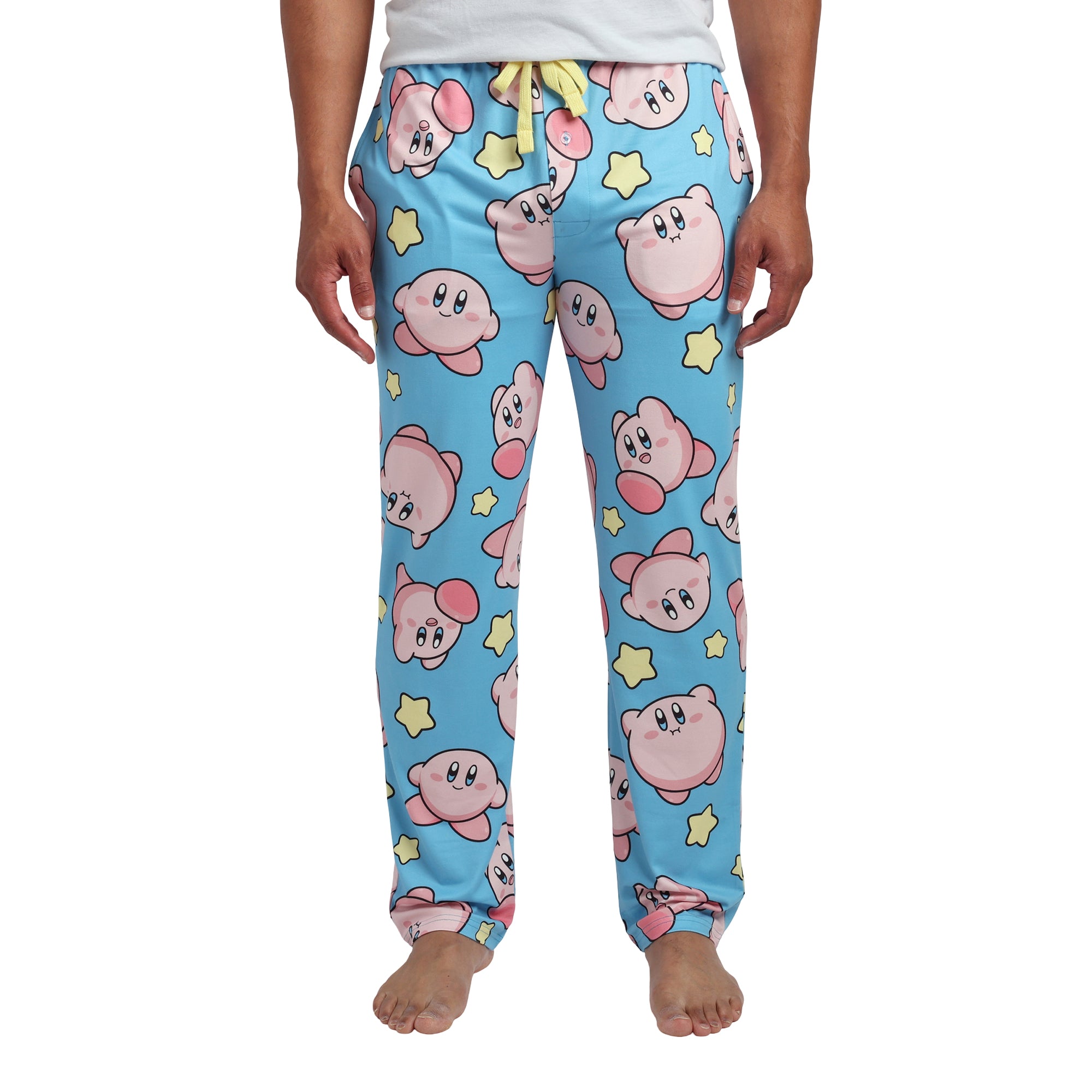 Kirby And Warp Star All-Over Print Men's Sleep Pajama Pants