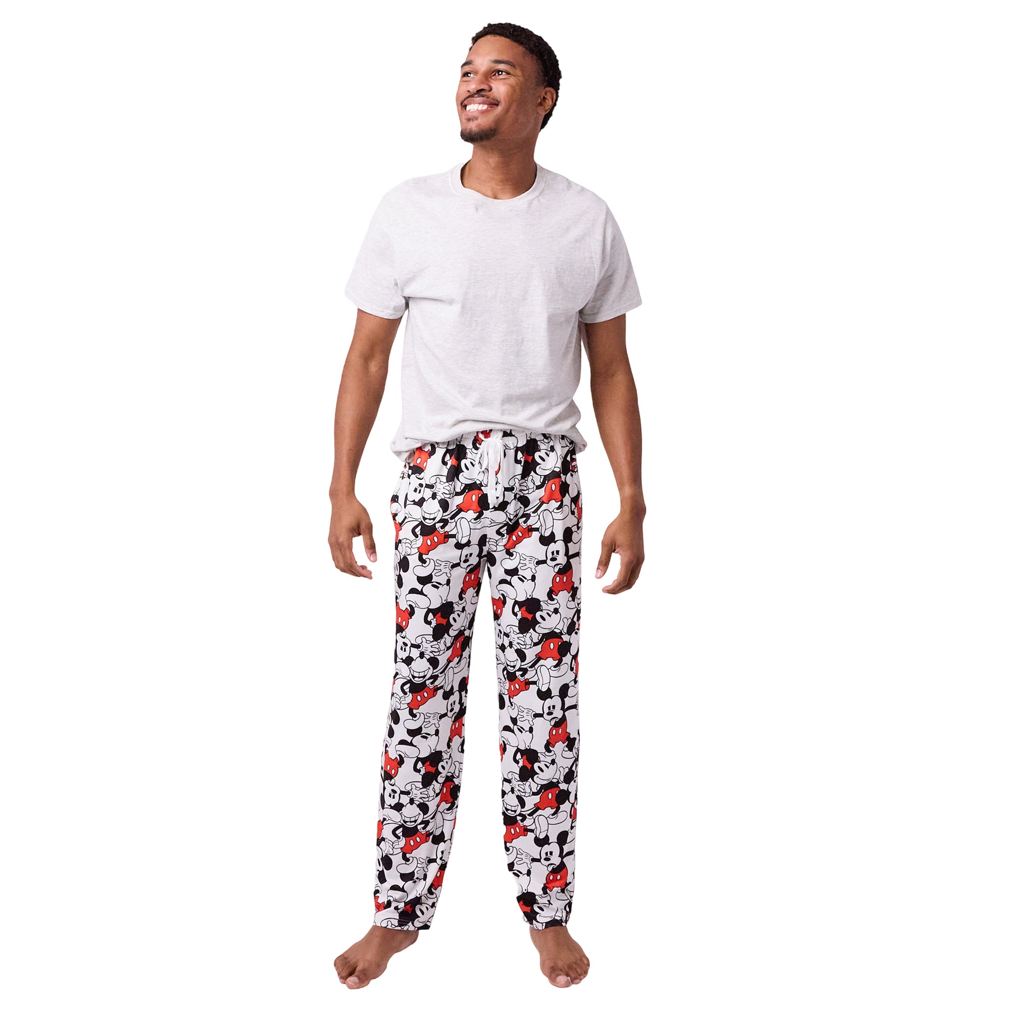 Disney Mickey Mouse All-Over Print Men's White Sleep Pajama Pants