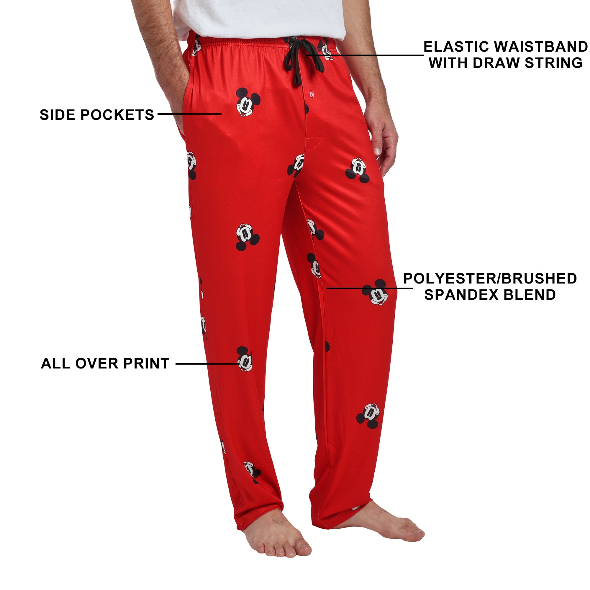 Mickey Mouse Classic All-Over Print Unisex Sleep Pajama Pants