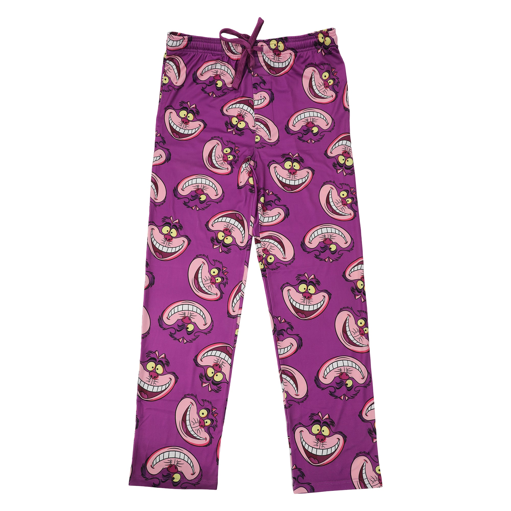 Disney Alice In Wonderland Chesire Cat All-Over Print Adult Purple Sleep Pajama Pants