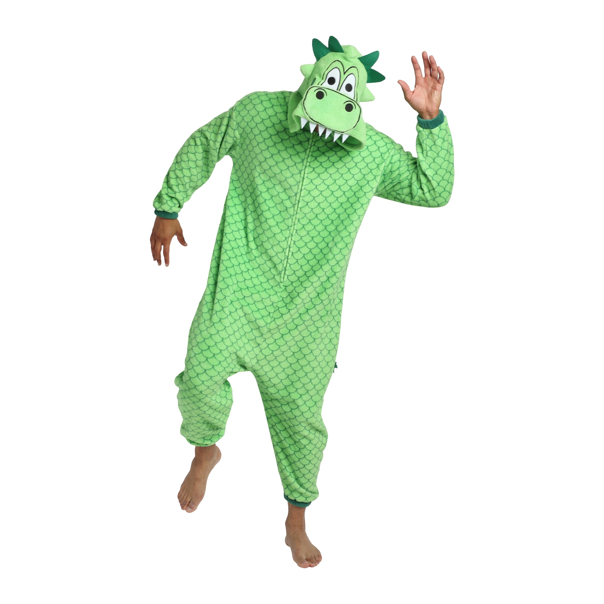Kigurumi Dragon Adult Cosplay Onesie Costume Union Suit With Cuffs And Hood