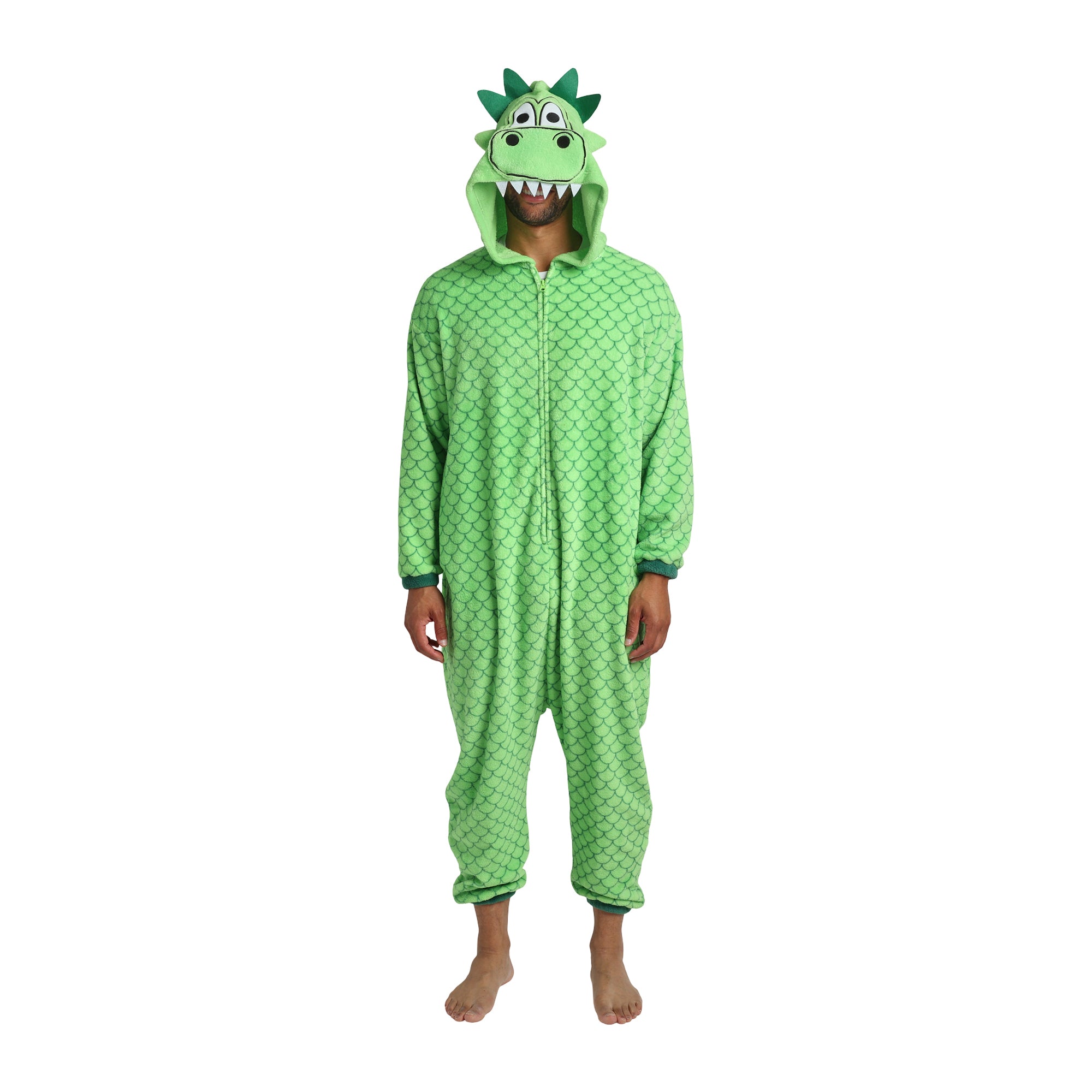 Kigurumi Dragon Adult Cosplay Onesie Costume Union Suit With Cuffs And Hood