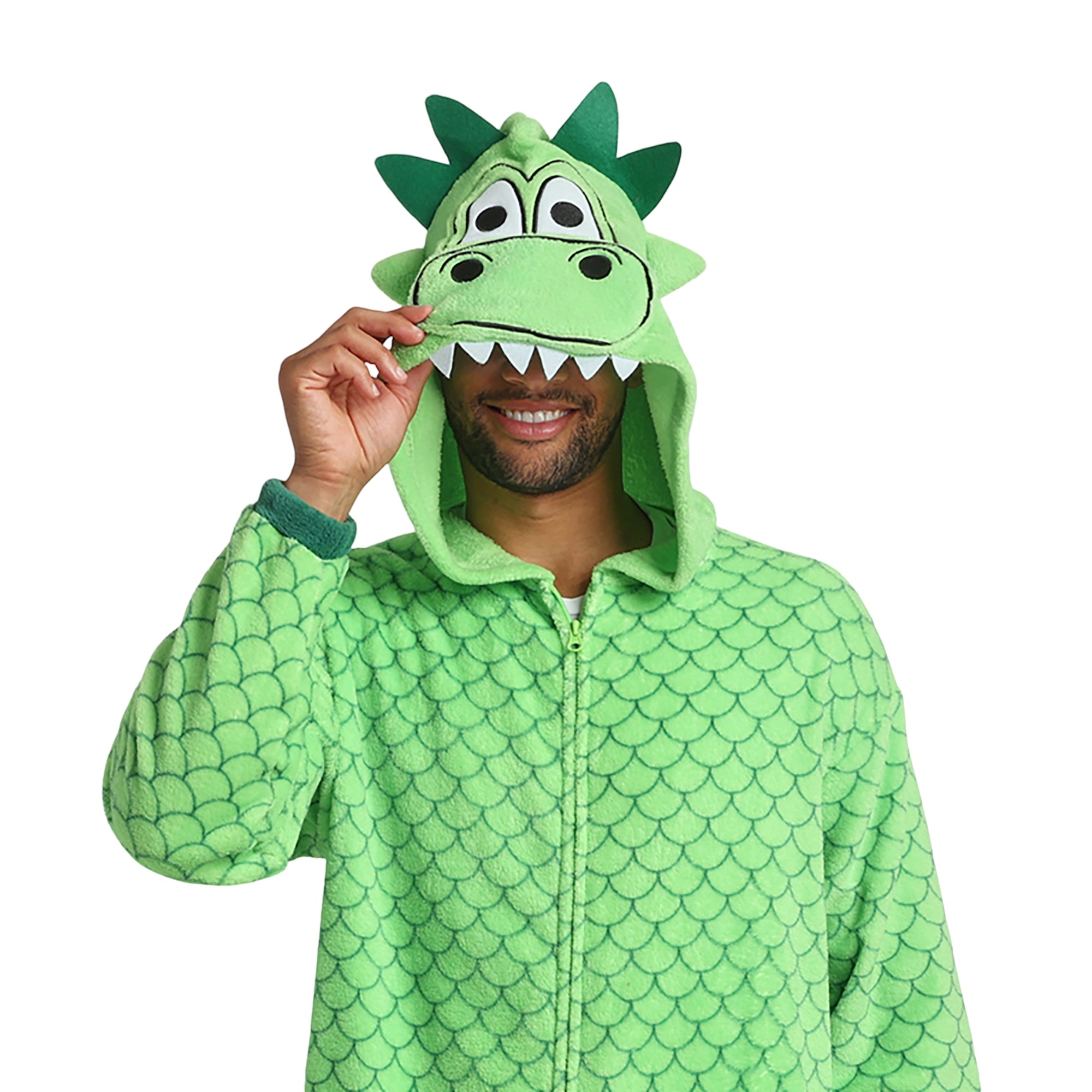 Kigurumi Dragon Adult Cosplay Onesie Costume Union Suit With Cuffs And Hood