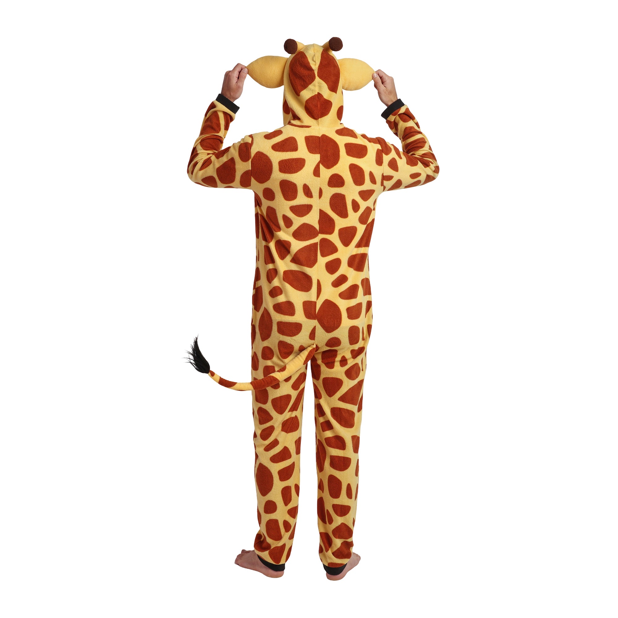 Giraffe Adult Long Sleeve Hooded Cosplay Onesie Costume Union Suit