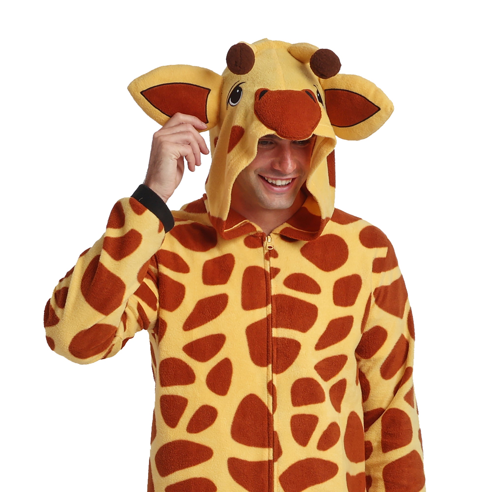 Giraffe Adult Long Sleeve Hooded Cosplay Onesie Costume Union Suit