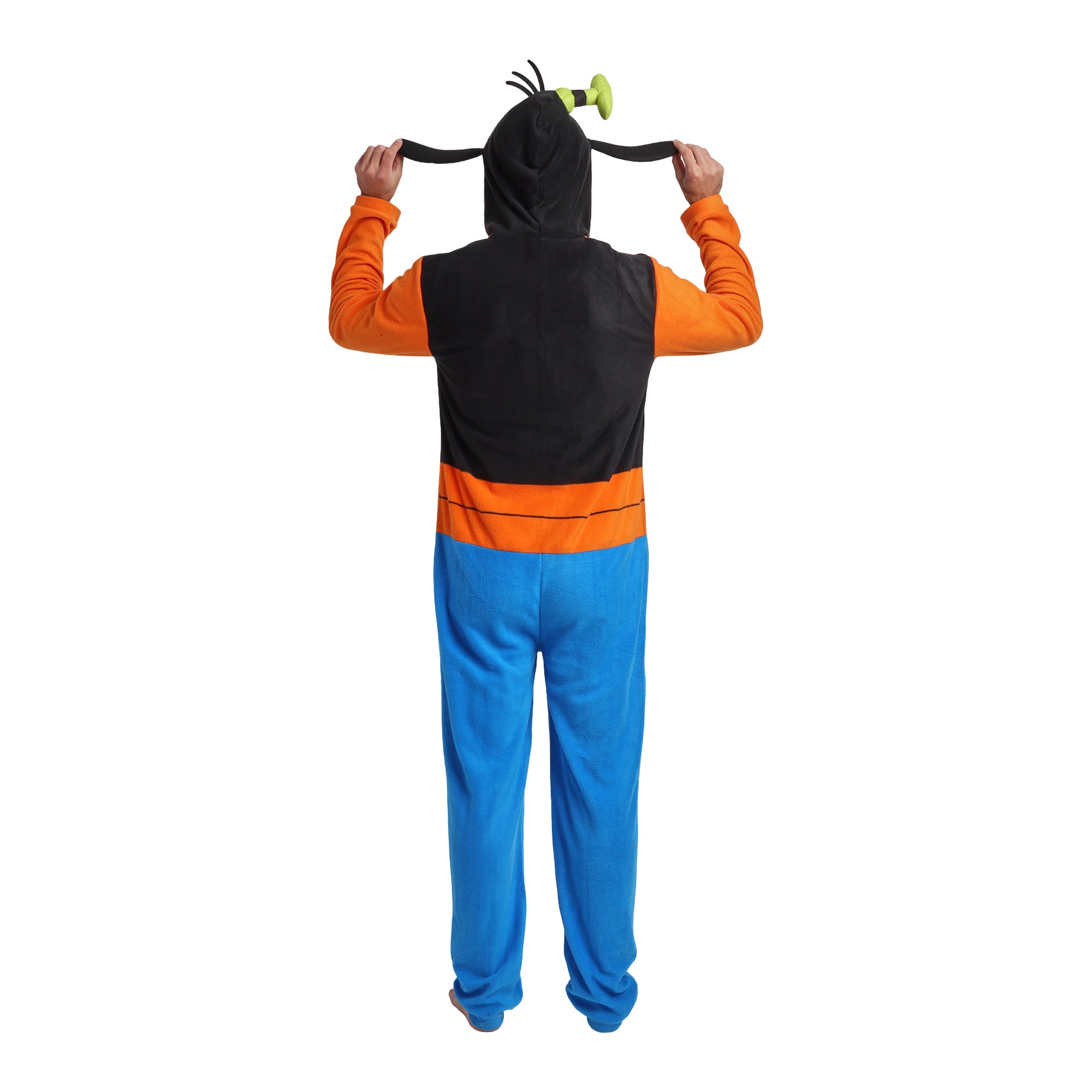 Disney Goofy Adult Long Sleeve Hooded Cosplay Onesie Costume Union Suit