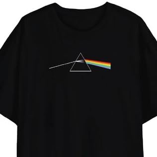 Pink Floyd Prism Logo Front & Back on Men's Black Short Sleeve Tee