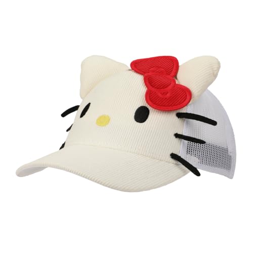 Hello Kitty Big Face Women's White Trucker Hat