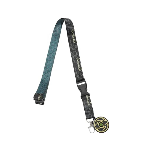 How to Train Your Dragon Toothless Nature Art Black 22" Lanyard
