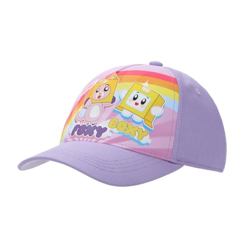 LankyBox Foxy & Boxy Rainbow Youth Purple 5 Panel Curved Brim Hat