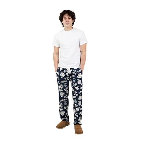 One Piece Live Action Maritime Icons Men's Navy Sleep Pajama Pants