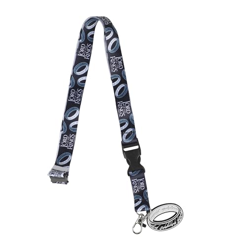 Lord Of The Rings The One Ring 22" Black & White Lanyard WIth ID Sleeve