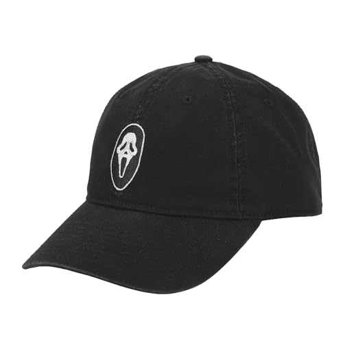 Ghostface Black Washed Cotton Twill Dad Cap