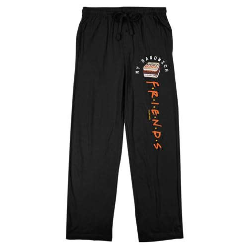 Friends TV Moist Maker Sandwich Men's Black Sleep Pajama Pants