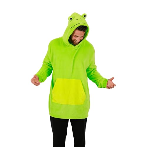 Frog Hoodie Blanket 2 in 1 Pillow-OSFA Wearable Hoodie Blanket
