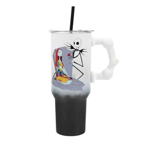 Nightmare Before Christmas Love You To Death 40 Oz Ombre Stainless Steel Tumbler With Handle