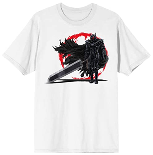 Berserk Anime Character Guts Men's White Graphic Print T-Shirt