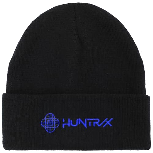 KPop Demon Hunters Huntr/x Black Cuff Knit Beanie