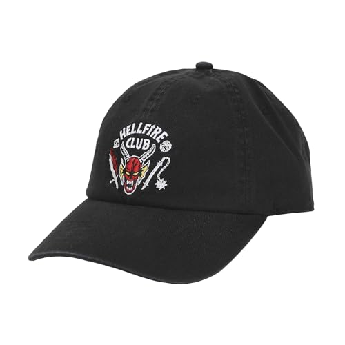 Stranger Things Hellfire Club Black Unstructured Baseball Cap