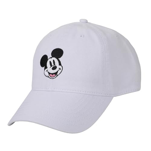 Mickey Mouse Classic White Washed Cotton Twill Dad Cap
