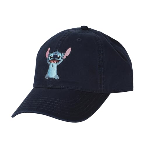 Disney Stitch Embroidered Character Art Blue Unstructured Baseball Cap