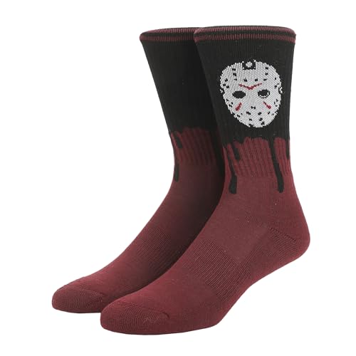 Friday The 13Th Black Light Jason Mask Mens Athletic Crew Socks