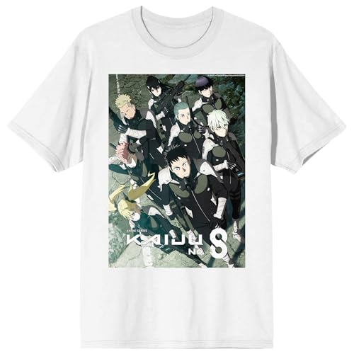 Kaiju No. 8 Key Character Art Men's White Short Sleeve Tee