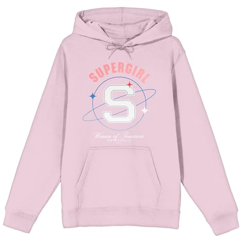 Supergirl Women of Tomorrow Logo Women's Pink Graphic Hoodie