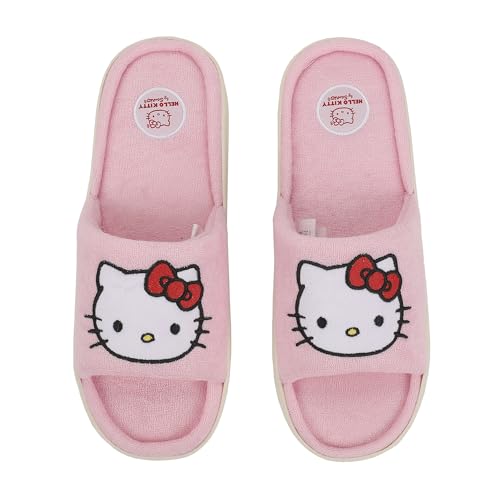 Hello Kitty Character Head Patch Women's Open Toe Slipper